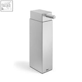 Modern zack linea soap dispenser with sleek rectangular design and brushed stainless steel finish for kitchen or bathroom