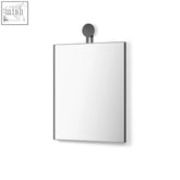 Minimalist zack morma black wall mirror with sleek steel frame and circular bracket for modern spaces 40x50cm