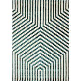 Zeo Deco Rug – Soft 3D Texture in Beige & Blue - 120X170 cm / Illusion Blue - Rugs