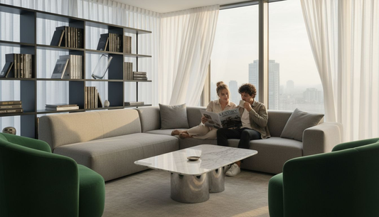Modern luxury living room with contemporary furniture