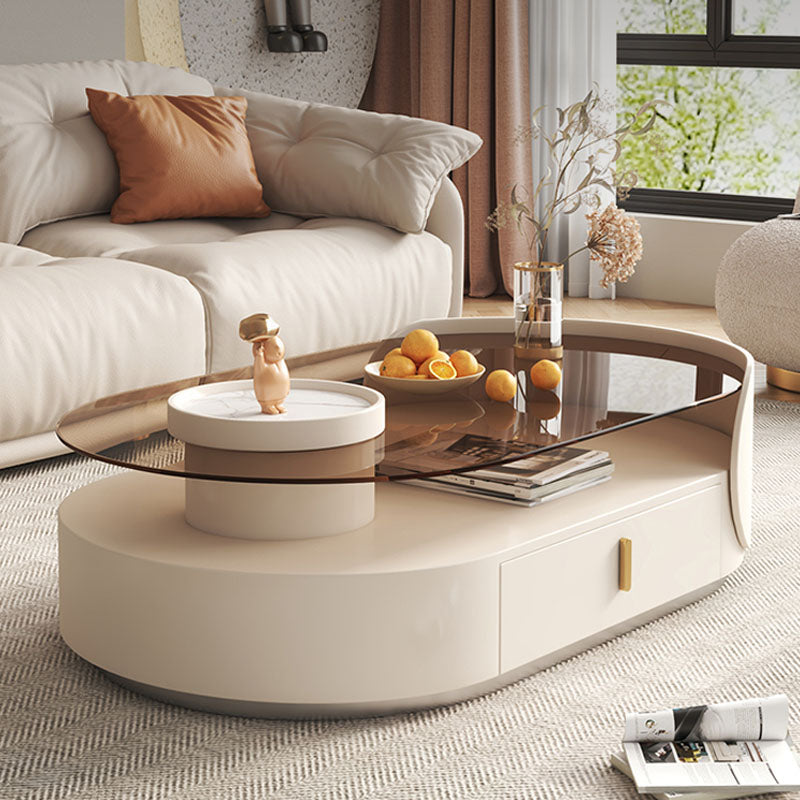 Cecil Oval Coffee Table, Living Room Table