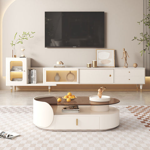 Cecil Oval Coffee Table, Living Room Table