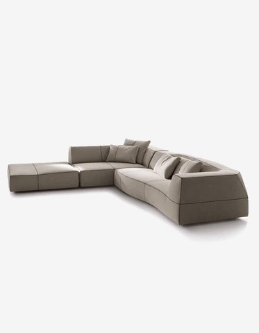 Guzman Three Seater Cornrer Sofa, Velvet