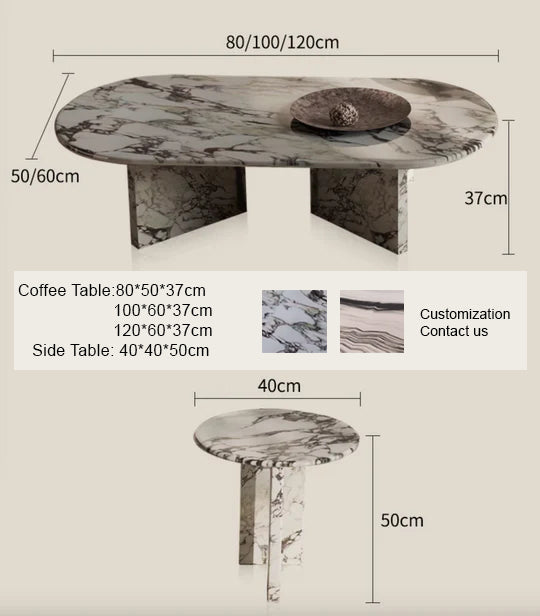 Goliah Coffee Table Set, Marble