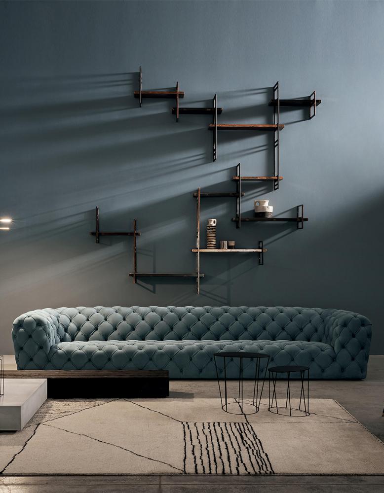 Gunter Three Seater Sofa, Velvet