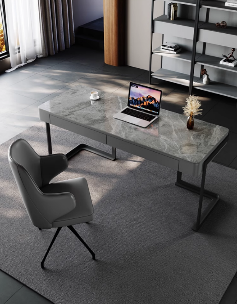 Hadley Office Desk, Sintered Stone