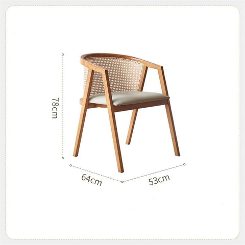 Waldron Rattan Dining Table Set, Solid Wood & Rattan