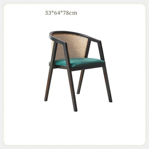 Waldron Rattan Dining Table Set, Solid Wood & Rattan