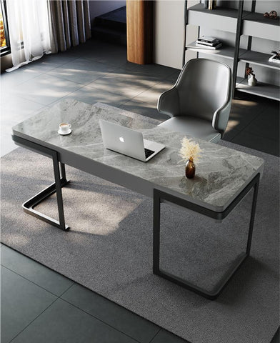Hadley Office Desk, Sintered Stone