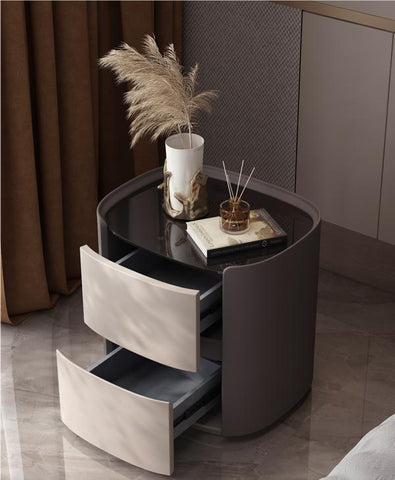 Helms Bedside Table, Wood