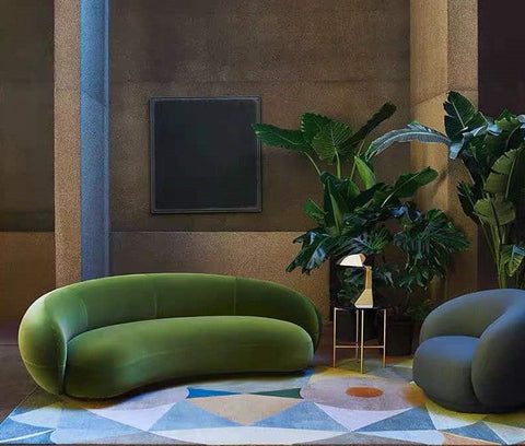 Galen Three Seater Curved Sofa
