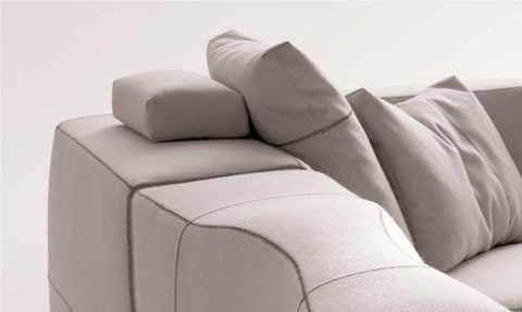 Guzman Three Seater Cornrer Sofa, Velvet