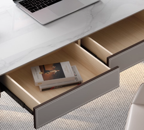 Hank Office Desk, Sintered Stone
