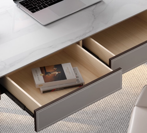 Hank Office Desk, Sintered Stone