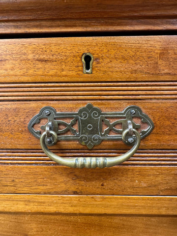 Antique Solid Walnut Chest of Drawers Bedroom Storage Furniture