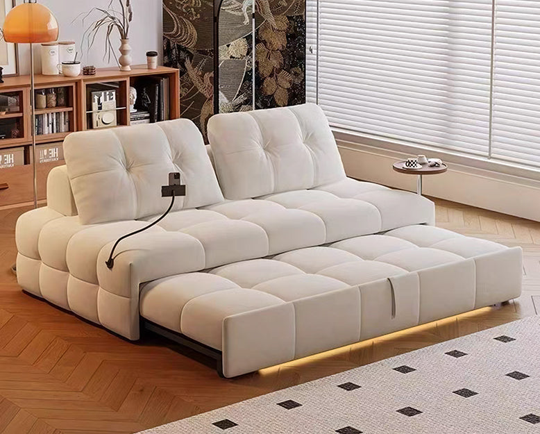 Ivanov Two Seater Sofa Bed, With Side Smart Phone Holder