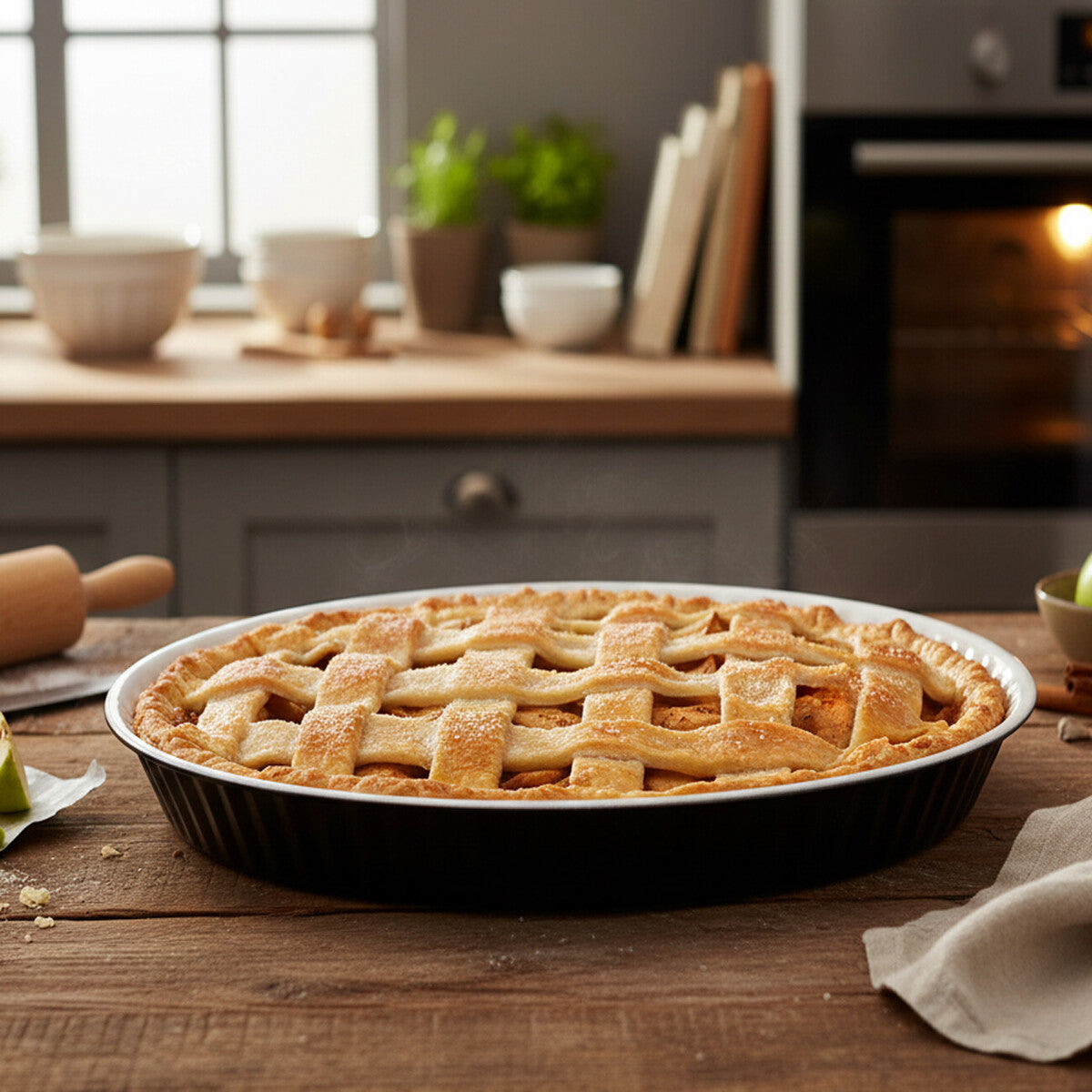 Ecocook Black Low Flan Dish