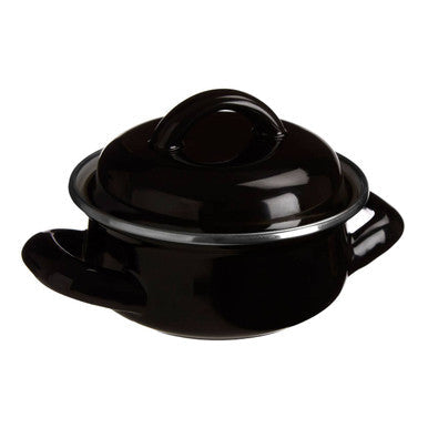 Porter Black Enamel 10cm Mini Casserole Dish