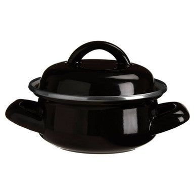 Porter Black Enamel 10cm Mini Casserole Dish