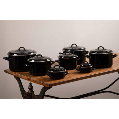 Porter Black Enamel 10cm Mini Casserole Dish