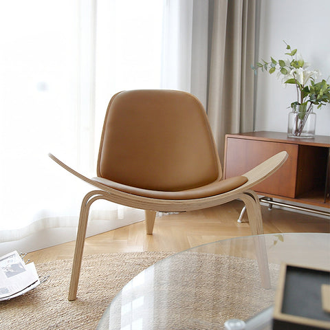 Hans Wegner CH07 Shell Chair, Oak & Brown