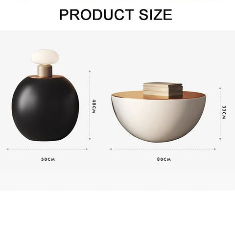 Cleo Coffee Table Set, Black & White, Glass Top