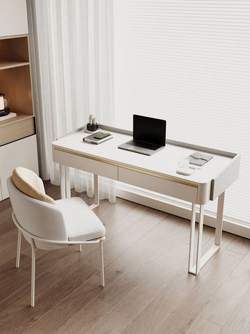 Otto Office Desk - White Sintered Stone｜ DC Concept