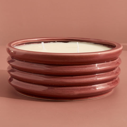 Contemporary Kiln Large Burgundy Candle