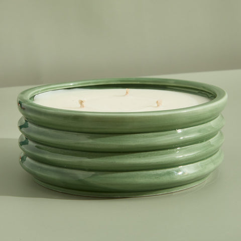 Contemporary Kiln Large Olive Candle