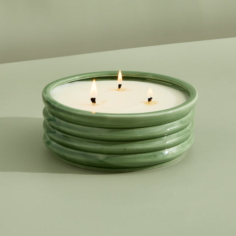 Contemporary Kiln Large Olive Candle