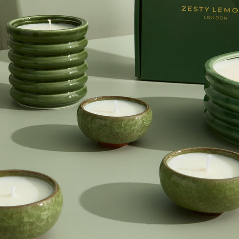Contemporary Kiln Large Olive Candle