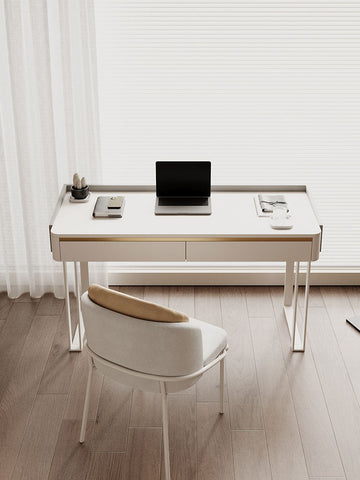 Otto Office Desk - White Sintered Stone｜ DC Concept