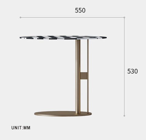 Bagley Side Table, Stainless Steel