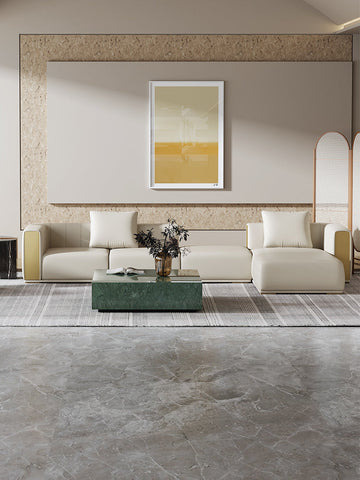 Daly Three Seater Sofa, Real Leather