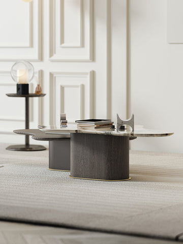 Baines Coffee Table Set, Marble