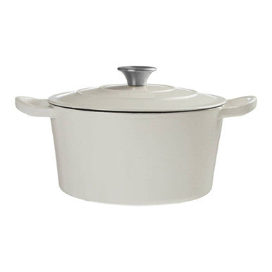 Hygge White Cast Iron 23cm Casserole Dish