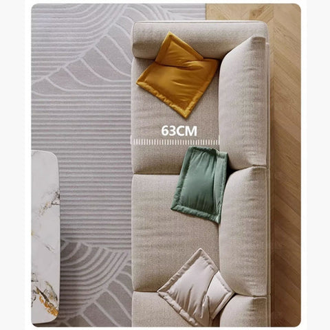 Caleb Modern Two Seater, Three Seater, Four Seater Sofa, Cotton Linen