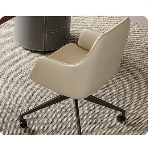 Simao Office Desk With Storage Drawers, Solid Wood