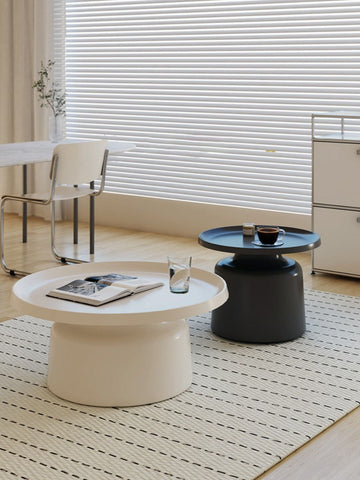 Lucas Coffee Table Set, White & Black