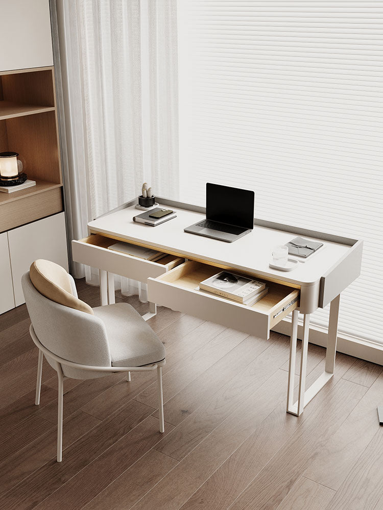 Otto Office Desk - White Sintered Stone｜ DC Concept