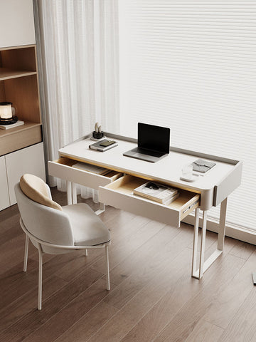 Otto Office Desk - White Sintered Stone｜ DC Concept