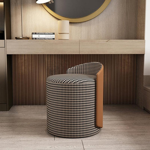 Morgan Ottoman Footstool, Dressing Table Stool, White