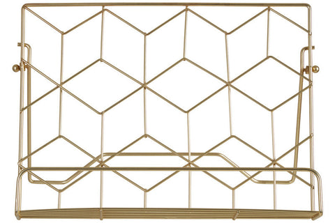 Vertex Contour Matte Gold Finish Cookbook Stand