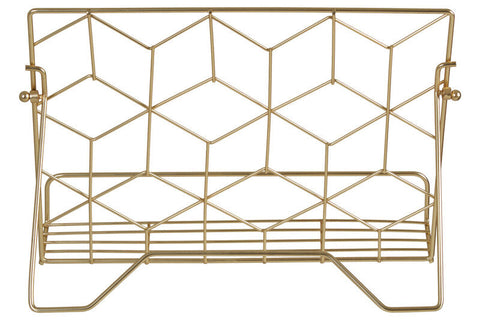 Vertex Contour Matte Gold Finish Cookbook Stand