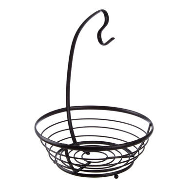 Emery Matt Black Fruit Basket with Banana Hanger
