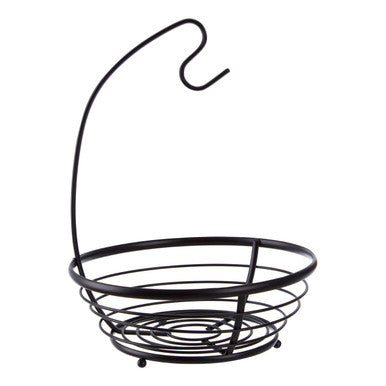 Emery Matt Black Fruit Basket with Banana Hanger