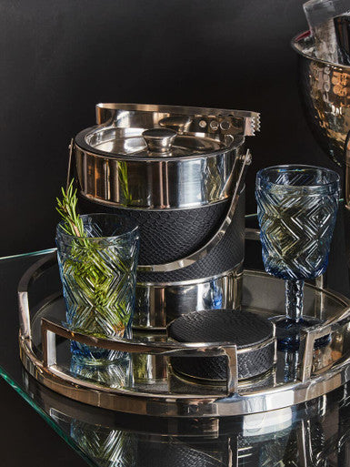 Mixology Silver Finish Ice Bucket With Tongs