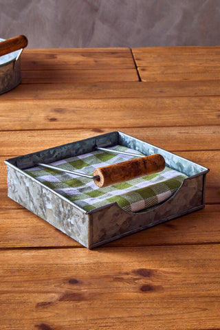 Drummond Galvanised Steel Napkin Holder