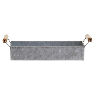 Drummond Set Of 3 Galvanised Steel Flower or Herb Pots With Tray