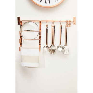 Sorello Set Of 10 Rose Gold Hanging Hooks